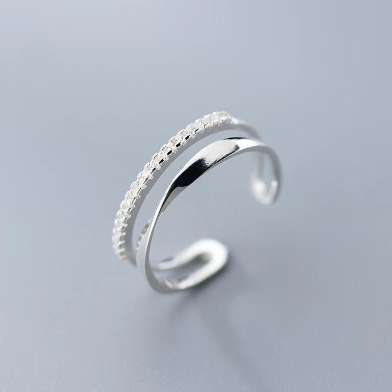 Sterling Silver Mobius Open Ring