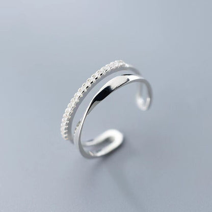 Sterling Silver Mobius Open Ring