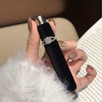 Sterling silver moissanite ring