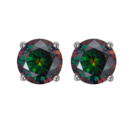 Sterling Silver Moissanite Stud Earrings