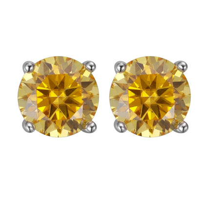 Sterling Silver Moissanite Stud Earrings