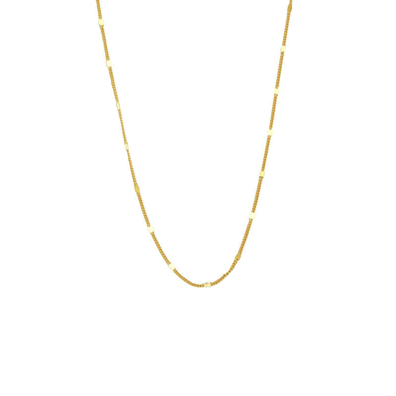 Sterling Silver Necklace with Gold Finish