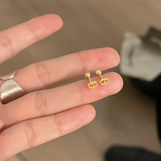 Sterling silver needle earrings
