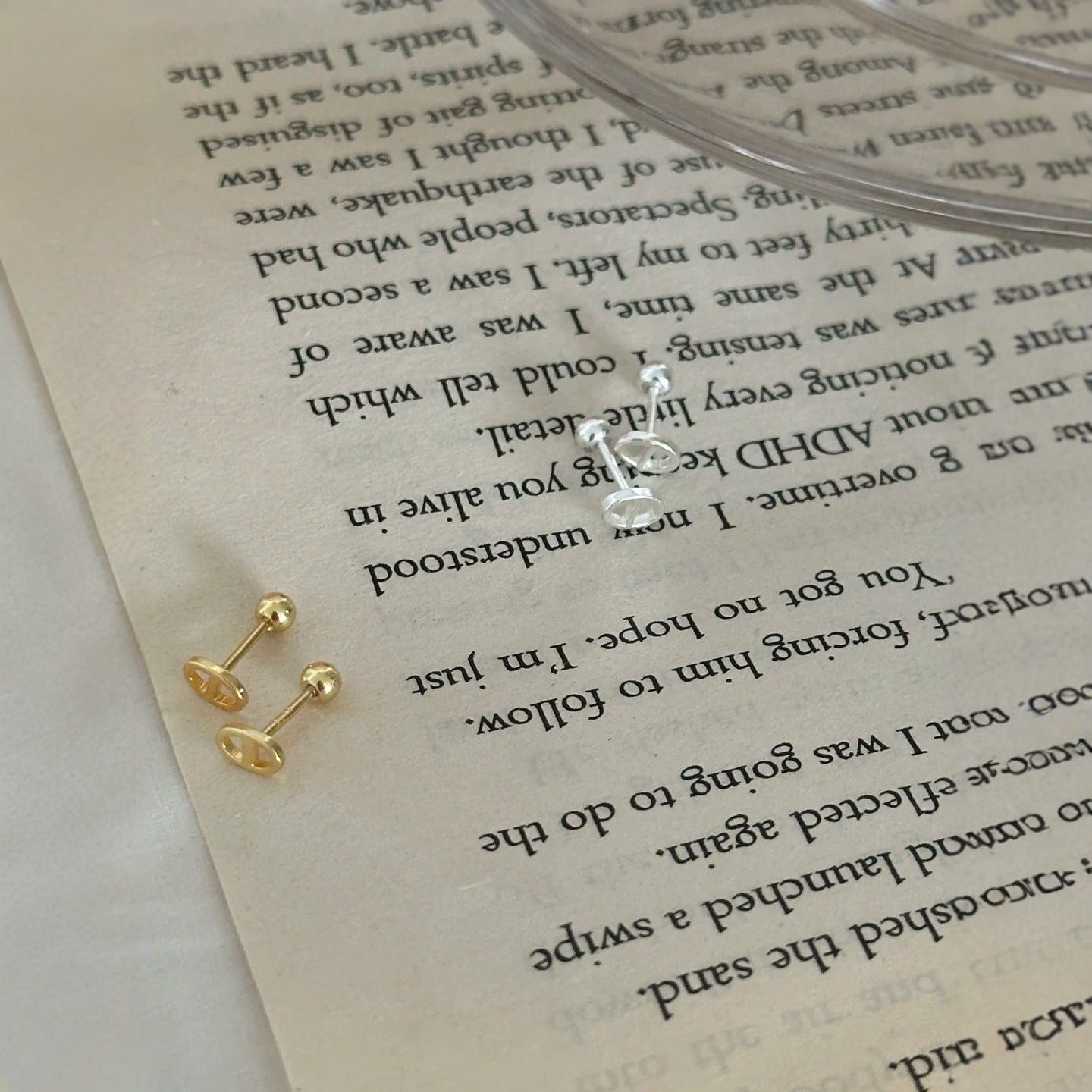 Sterling silver needle earrings