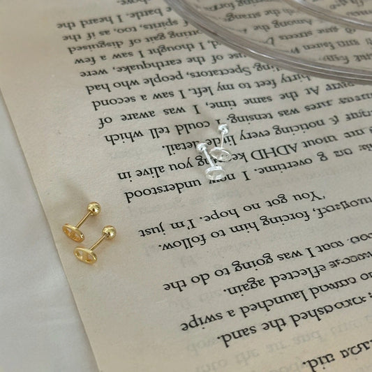 Sterling silver needle earrings
