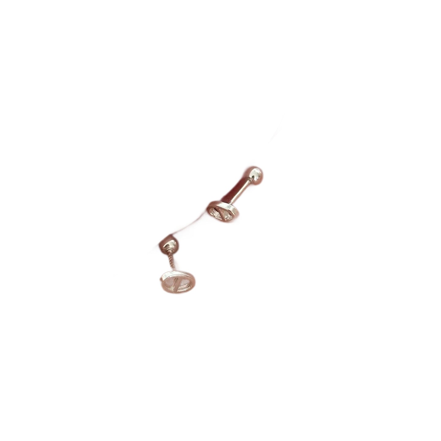 Sterling silver needle earrings