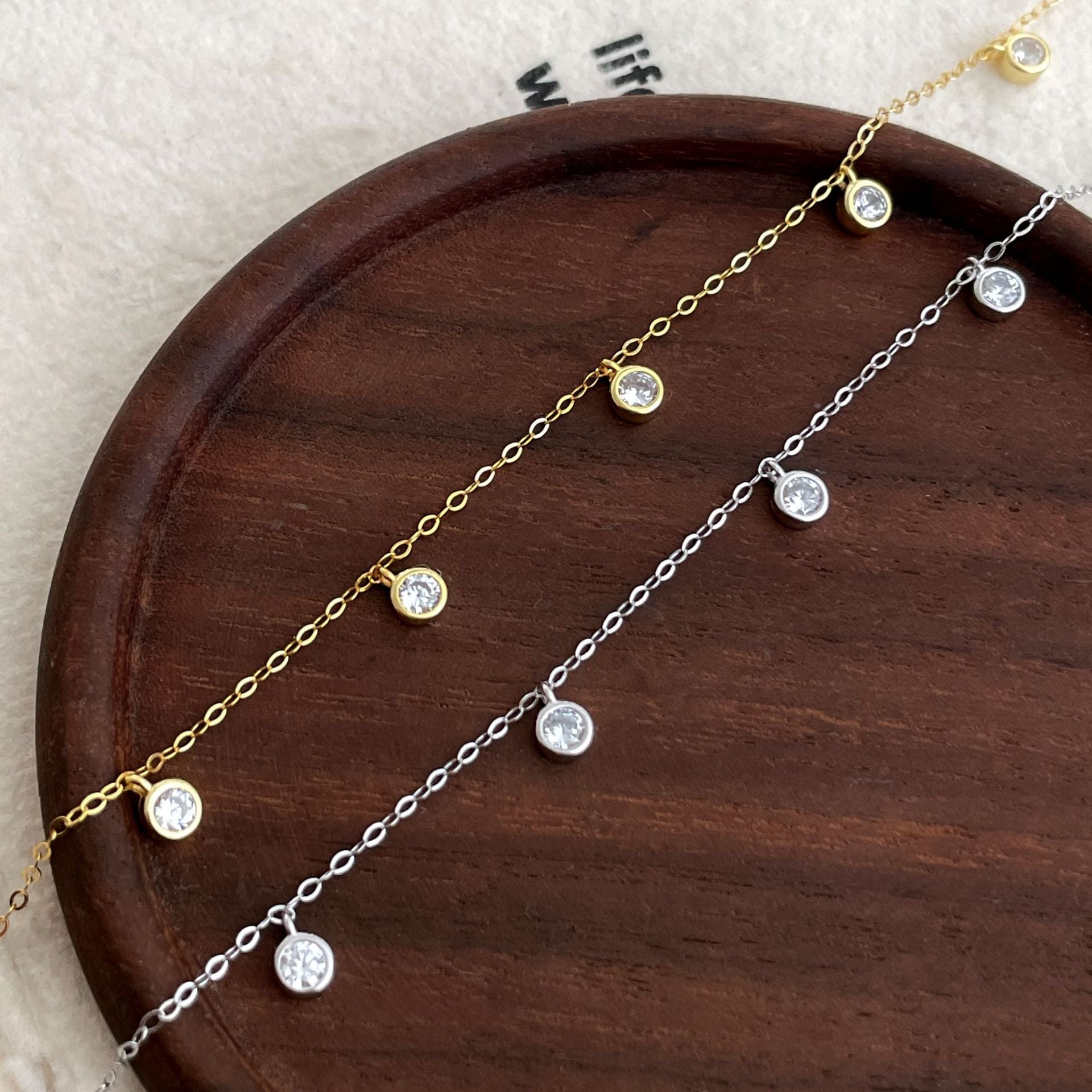 Sterling Silver Plated Bubble Zircon Bracelet