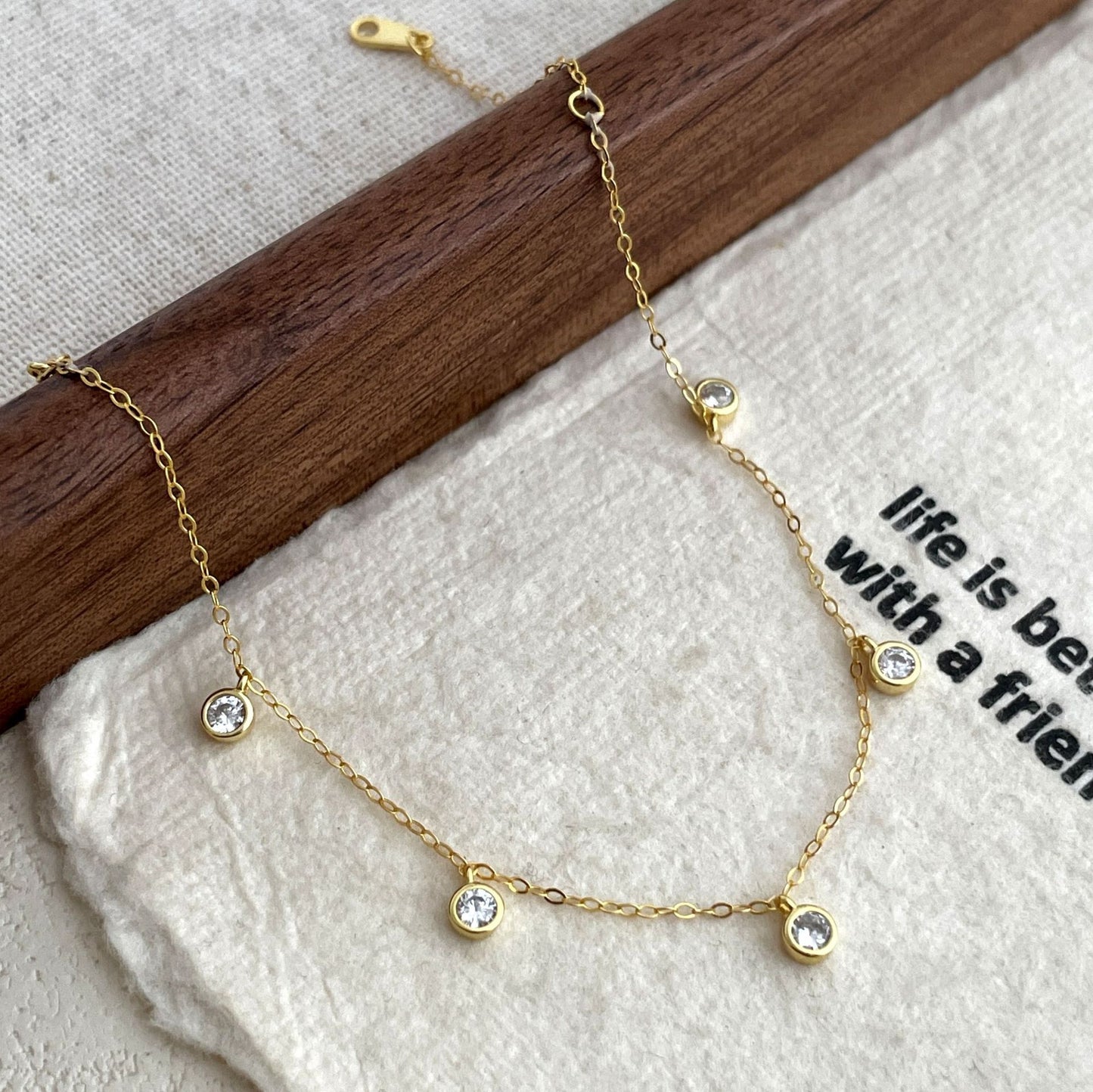Sterling Silver Plated Bubble Zircon Bracelet