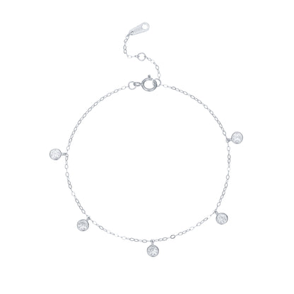 Sterling Silver Plated Bubble Zircon Bracelet