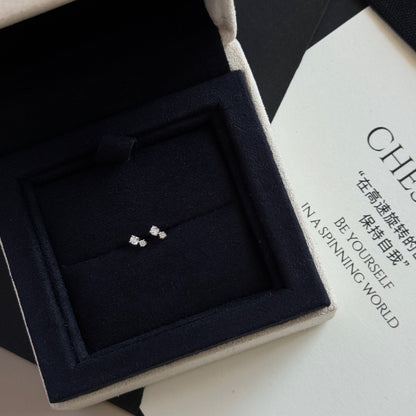 Sterling Silver Plated Zircon Minimalist Earrings