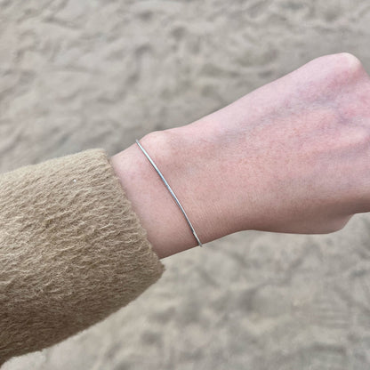 Sterling Silver Snake Bone Chain Bracelet