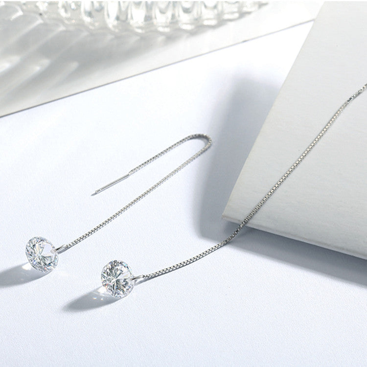 Sterling Silver Zircon Earrings