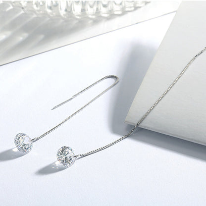Sterling Silver Zircon Earrings