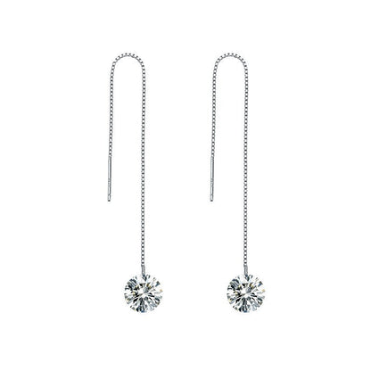 Sterling Silver Zircon Earrings