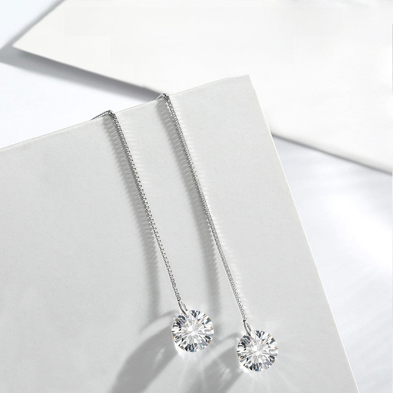 Sterling Silver Zircon Earrings