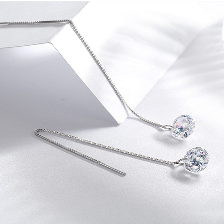 Sterling Silver Zircon Earrings