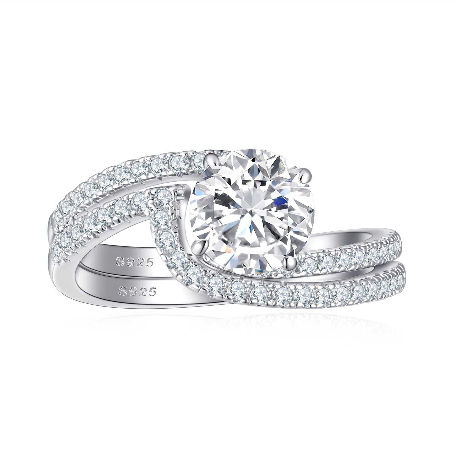 Sterling Silver Zircon Stackable Ring