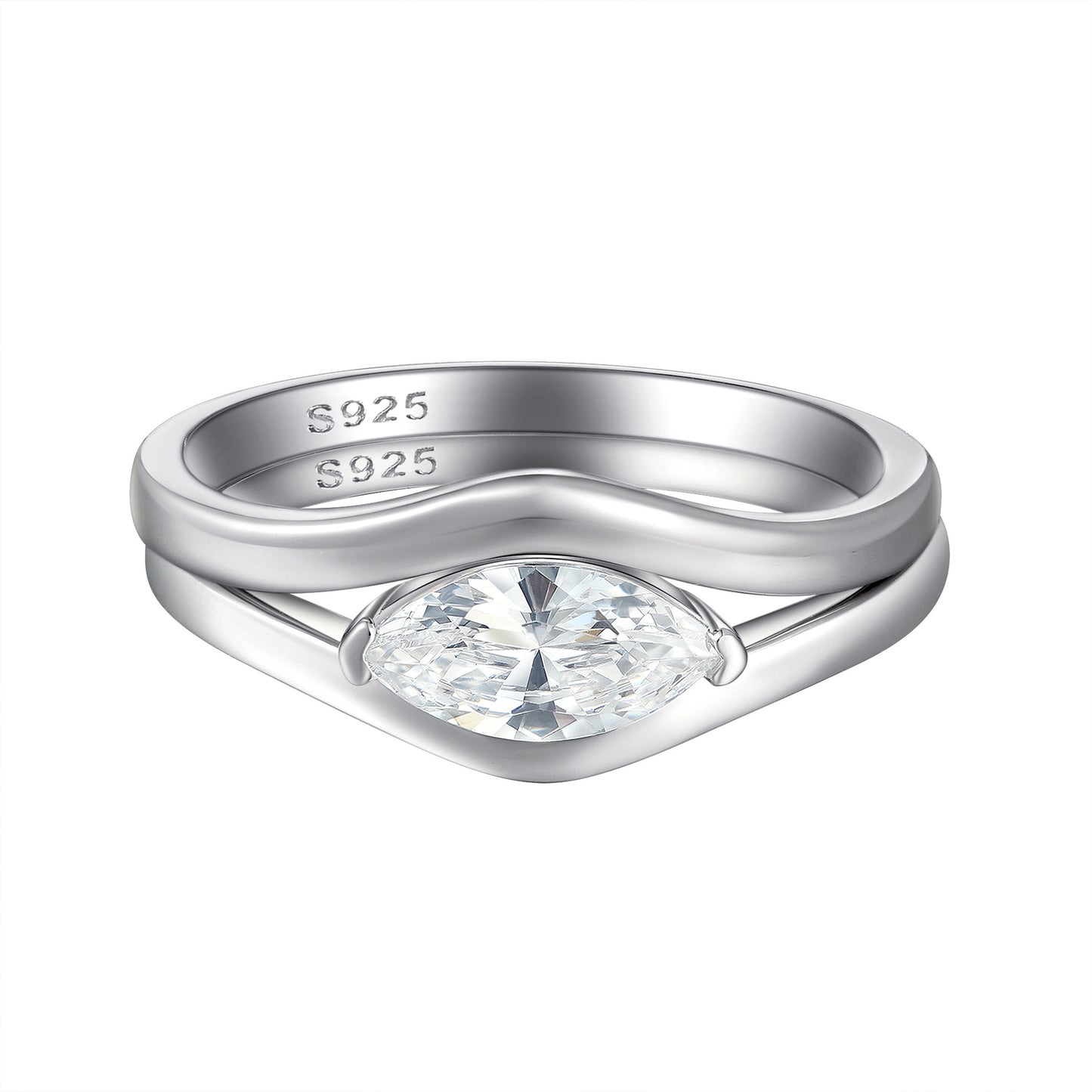 Sterling Silver Zircon Stackable Ring