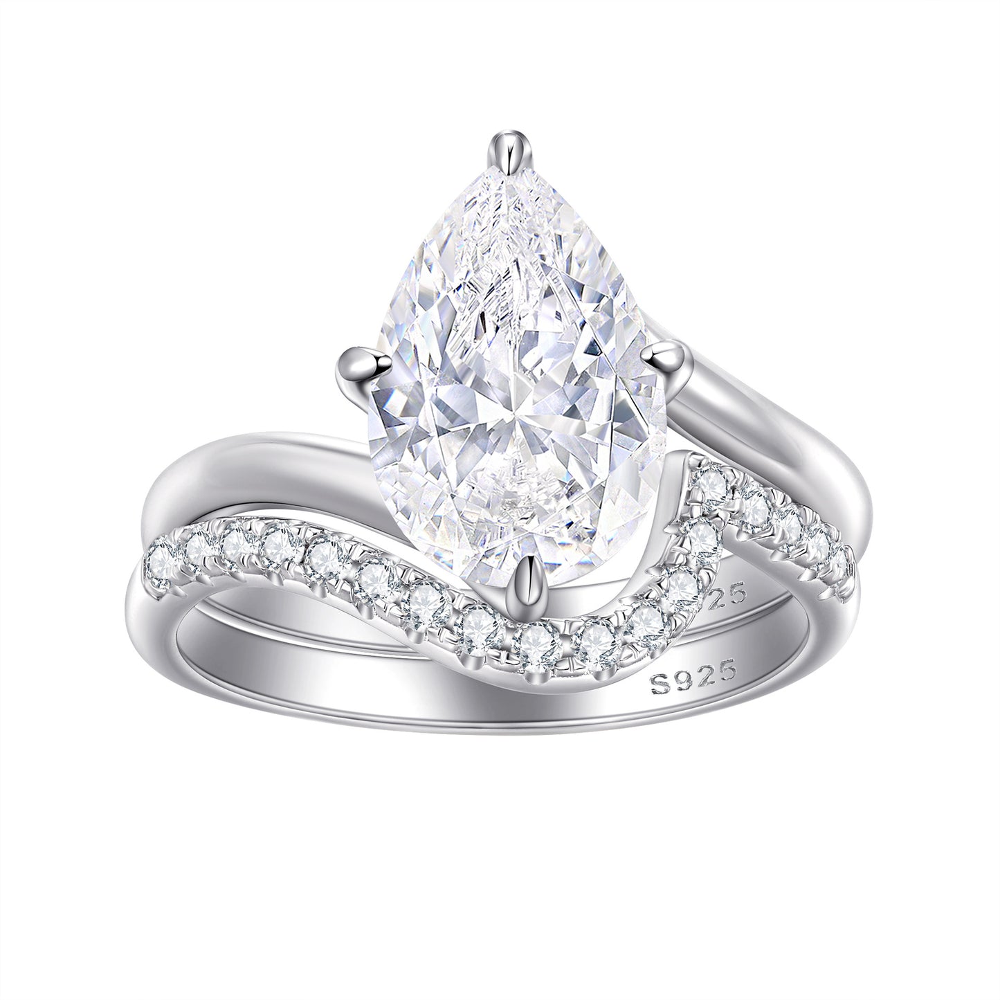 Sterling Silver Zircon Stackable Ring