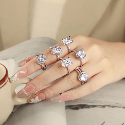 Sterling Silver Zircon Stackable Ring
