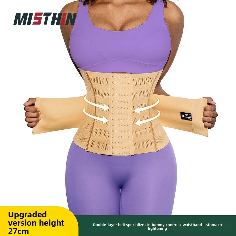Stiff and powerful abdominal compression belt
