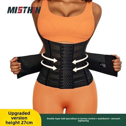 Stiff and powerful abdominal compression belt