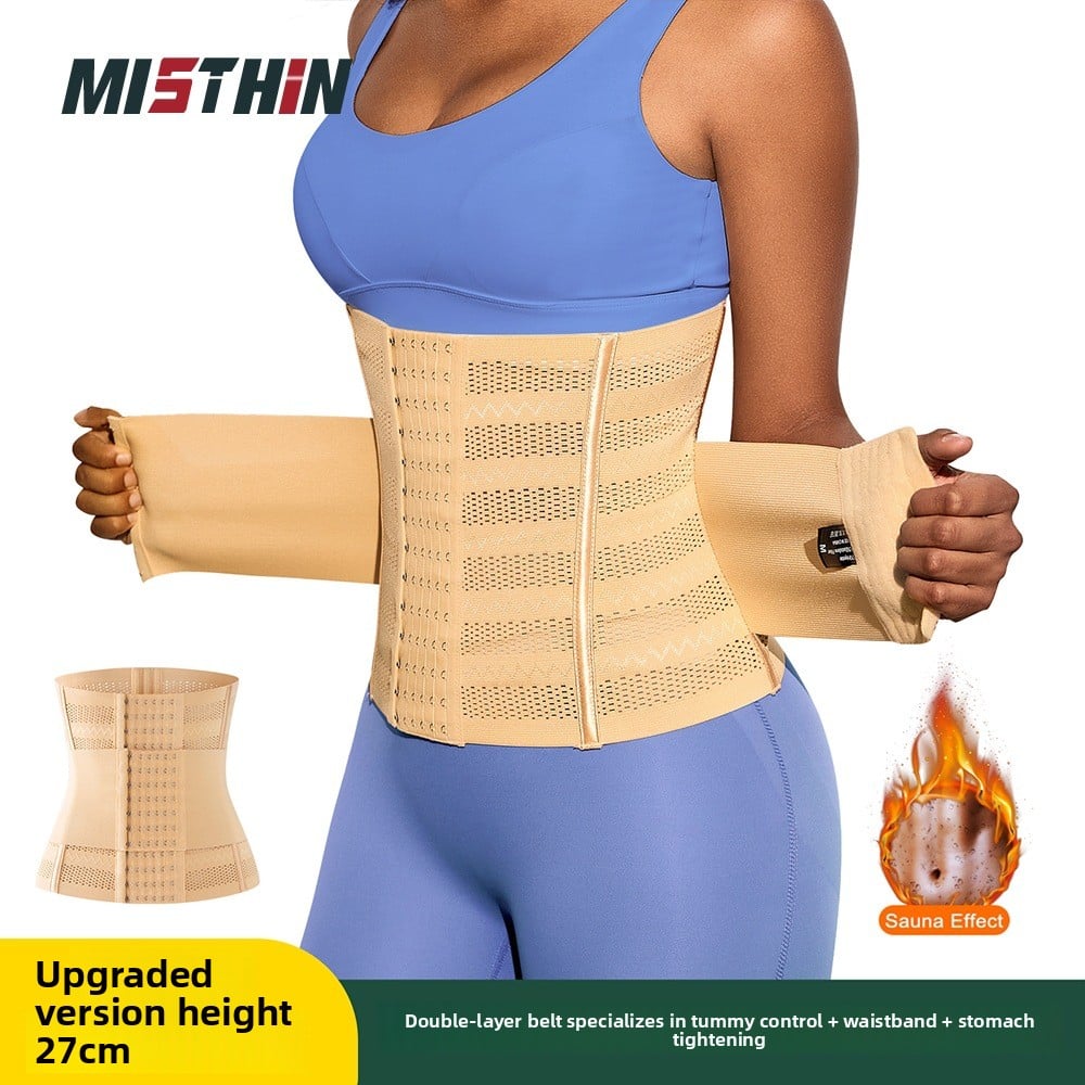 Stiff and powerful abdominal compression belt