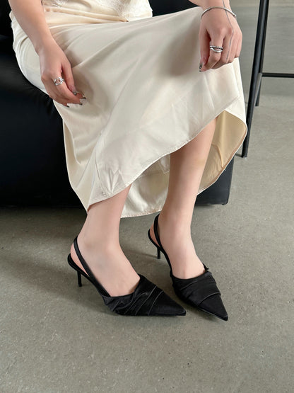 Stiletto-heel closed-toe sandals