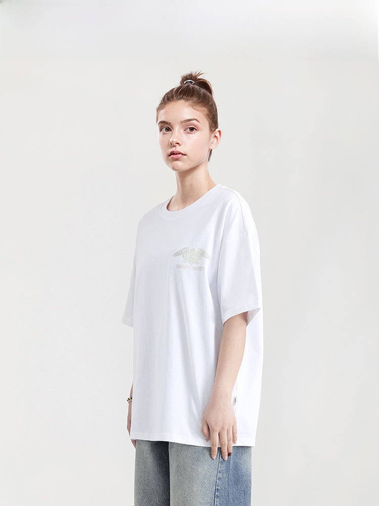 Stitched Diamond Wings Short Sleeve Shirt