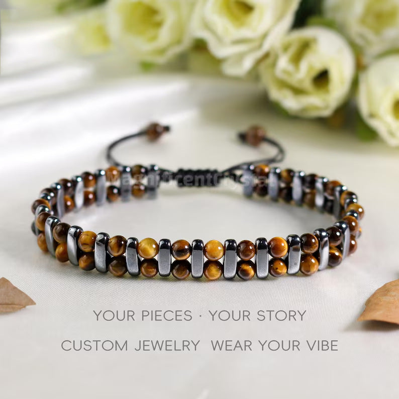 Stone bead bracelet