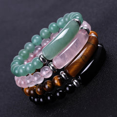 SL245A4701 natural pink crystal bracelet