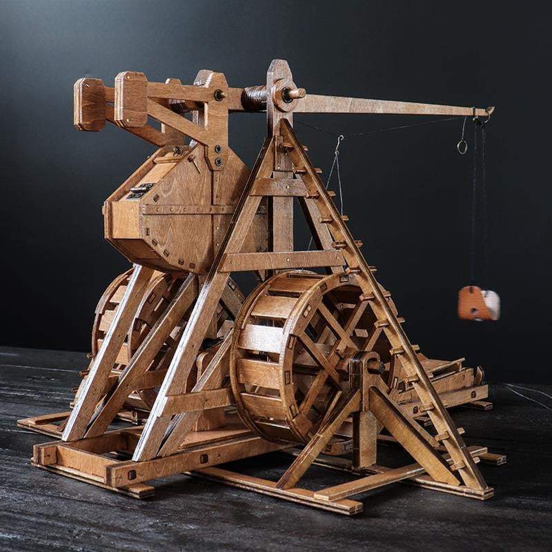 Stone-throwing machine assembly model