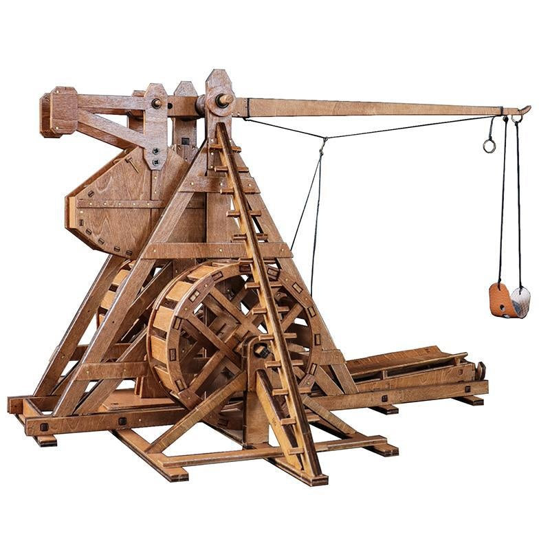 Stone-throwing machine assembly model