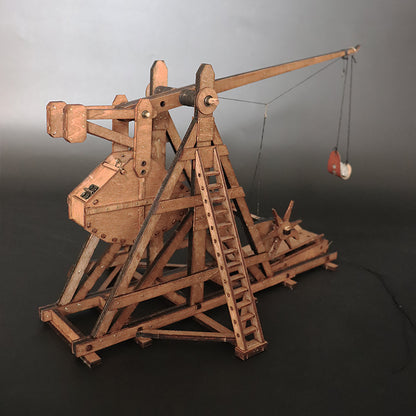 Stone-throwing machine wooden assembly model