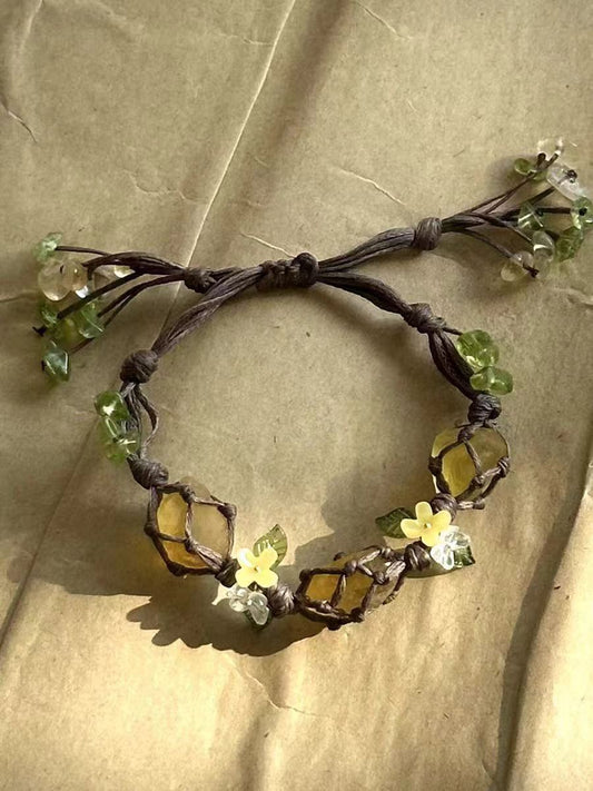 Stone-woven bracelet