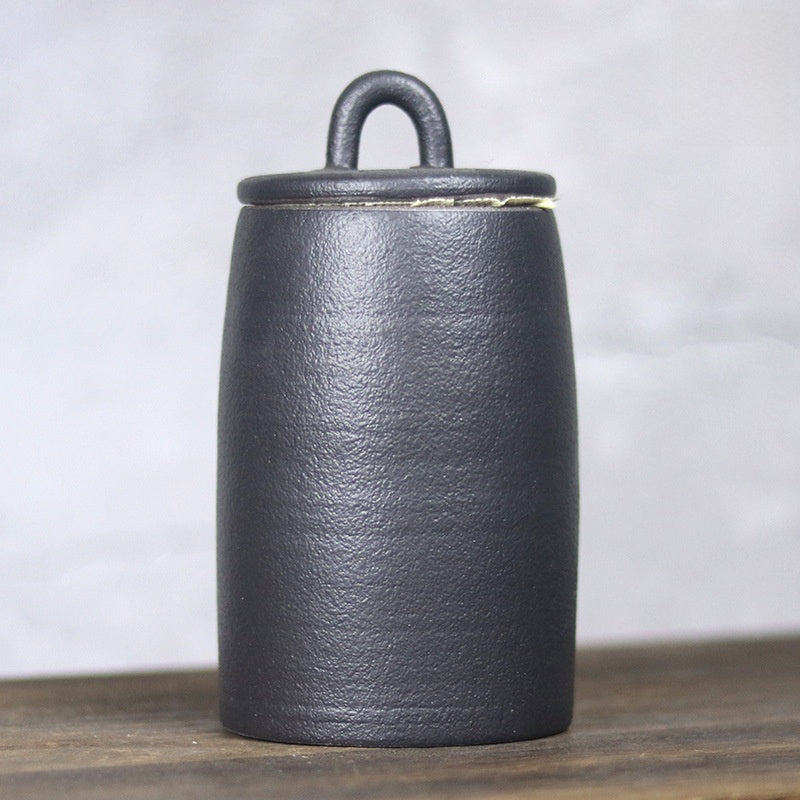 Stoneware Tea Storage Jar with Sealed Lid