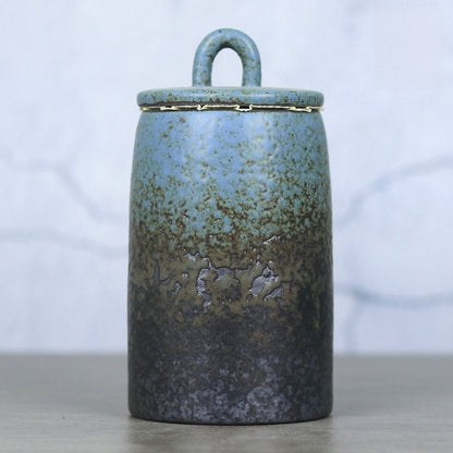 Stoneware Tea Storage Jar with Sealed Lid