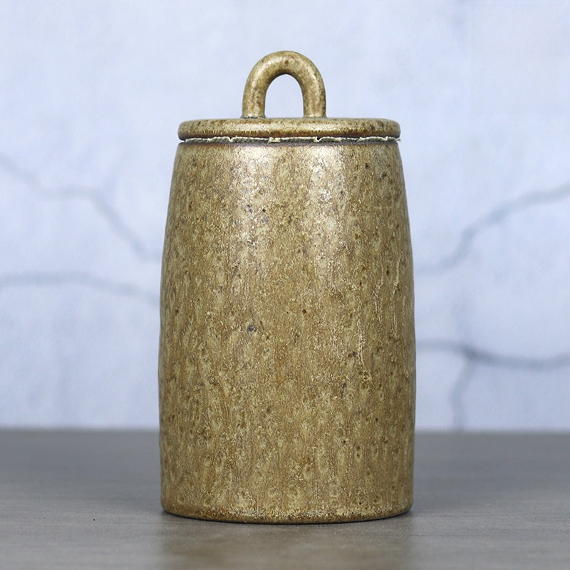 Stoneware Tea Storage Jar with Sealed Lid