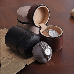Black zipper watch pouch