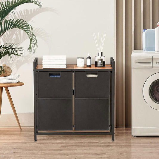 Storage rack for clothes baskets