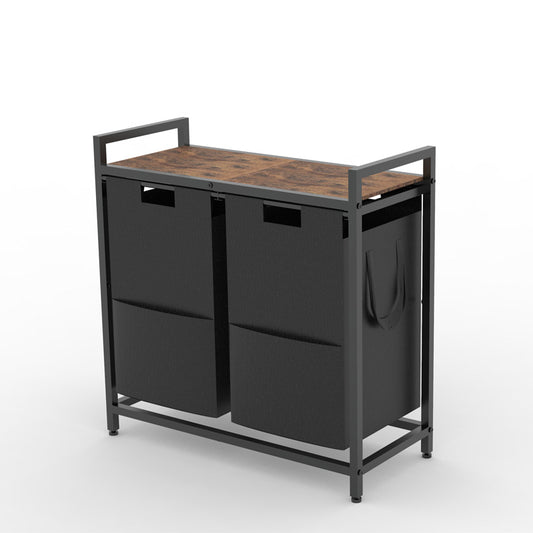 Storage rack for clothes baskets