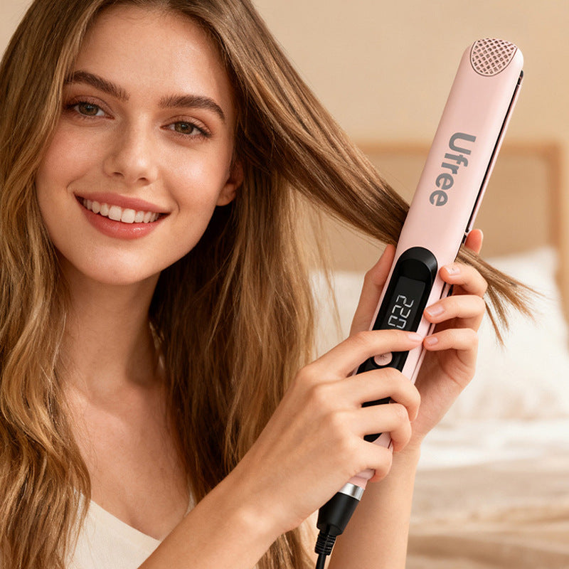 Straight and curly dual-purpose hair curling iron