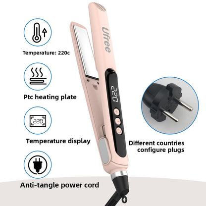 Straight and curly dual-purpose hair curling iron