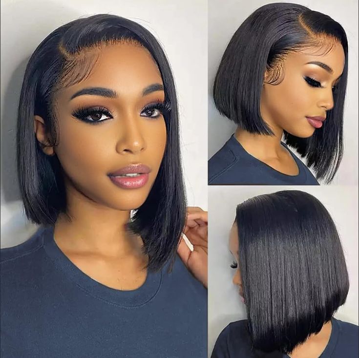 Straight Bob Human Hair Wig Lace Front