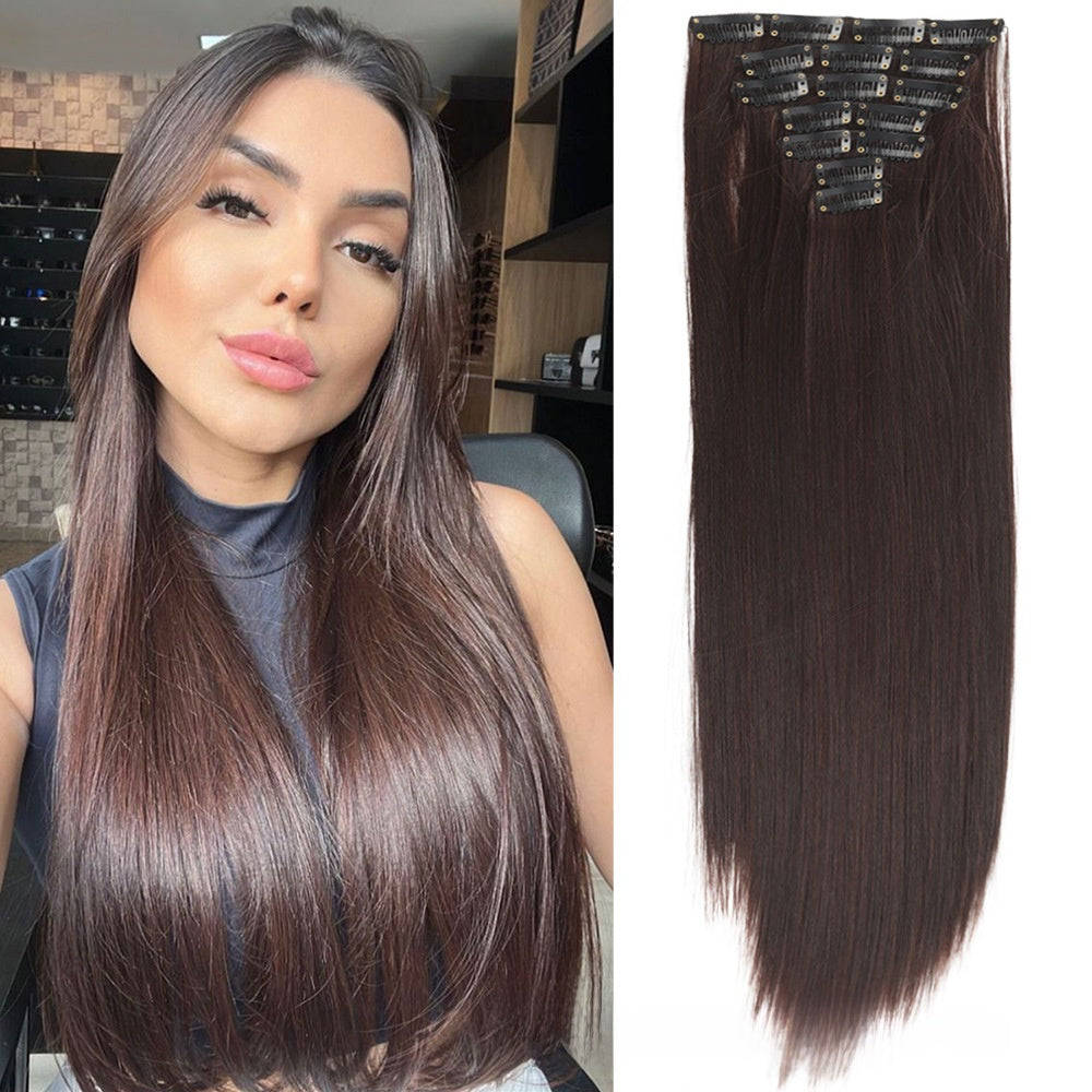 Straight Hair Extensions Set
