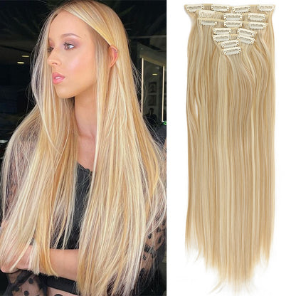 Straight Hair Extensions Set
