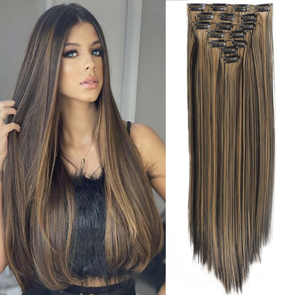 Straight Hair Extensions Set