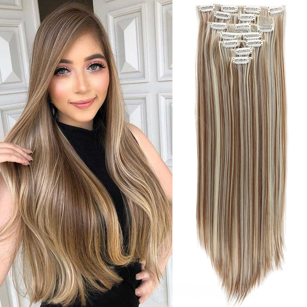 Straight Hair Extensions Set