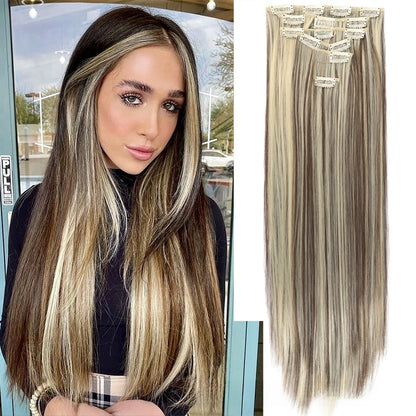 Straight Hair Extensions Set