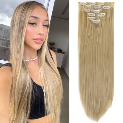 Straight Hair Extensions Set